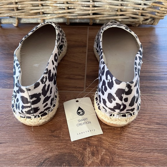 Sanctuary Havana womens leather slip on espadrille animal print shoes - Picture 3 of 5